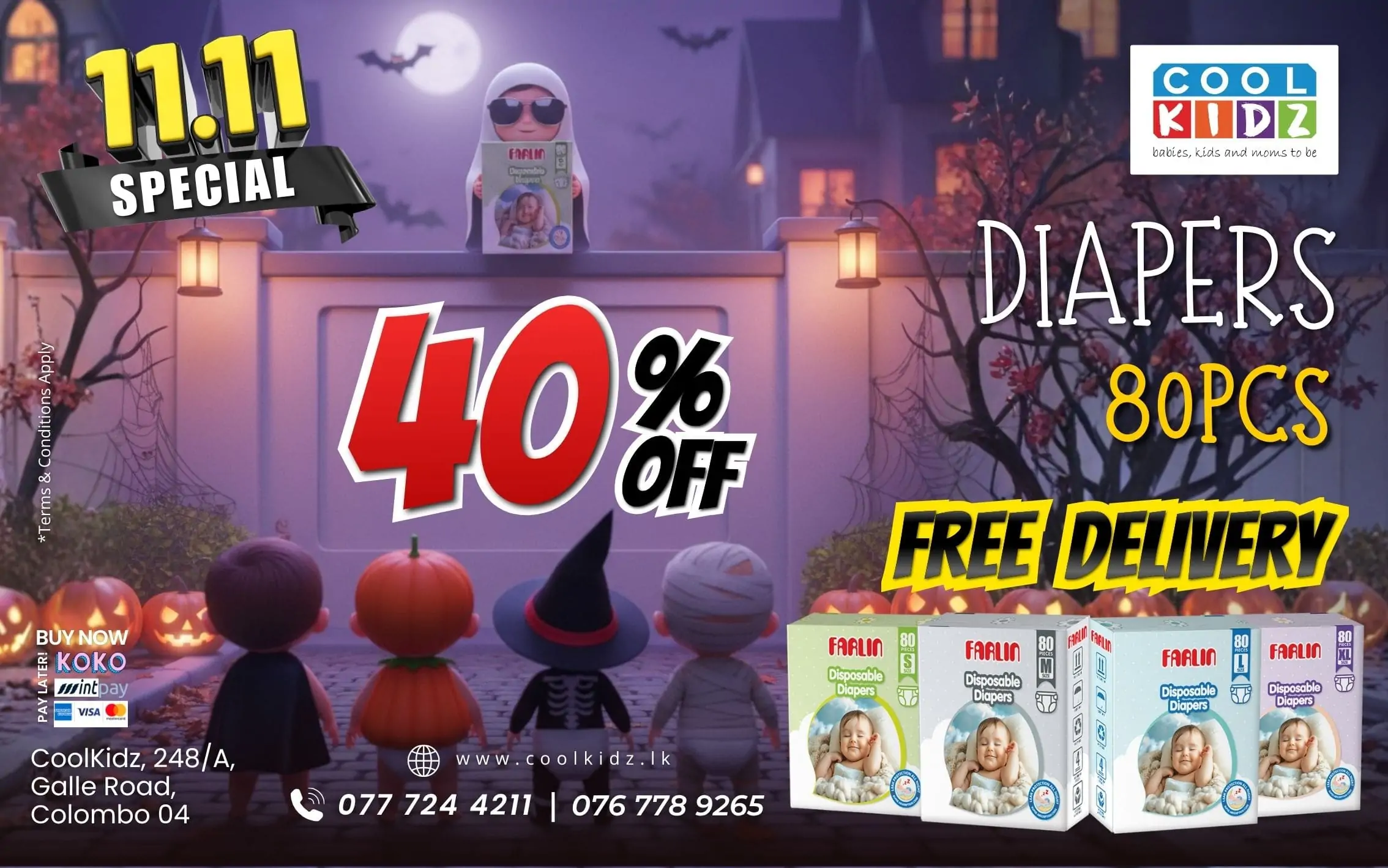 40% off for Farlin 80Pcs Diapers